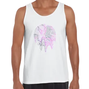 3D Tank Top Vaporwave abstract liquid Fluid Sphere Surreal Unique Design