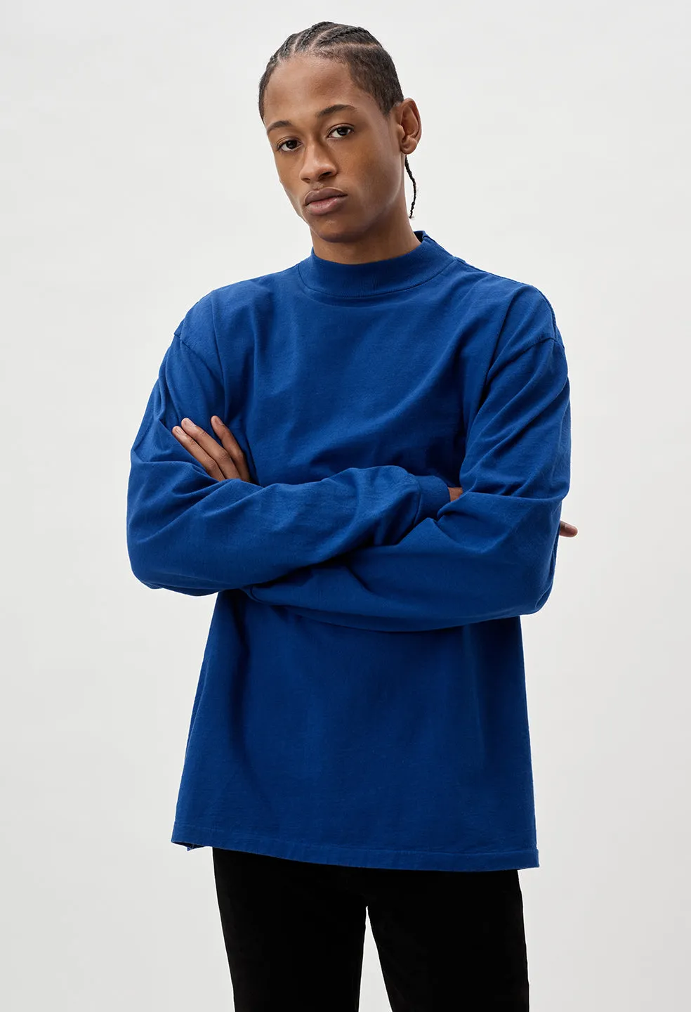 900 LS Mock Tee / Cobalt