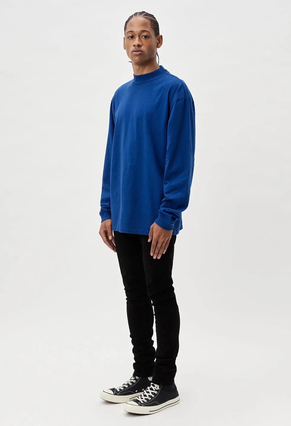 900 LS Mock Tee / Cobalt