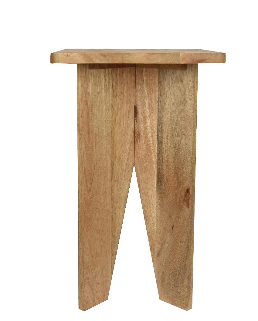 Aachman Mango Natural Finish Square End Table | 14 x 14 inches