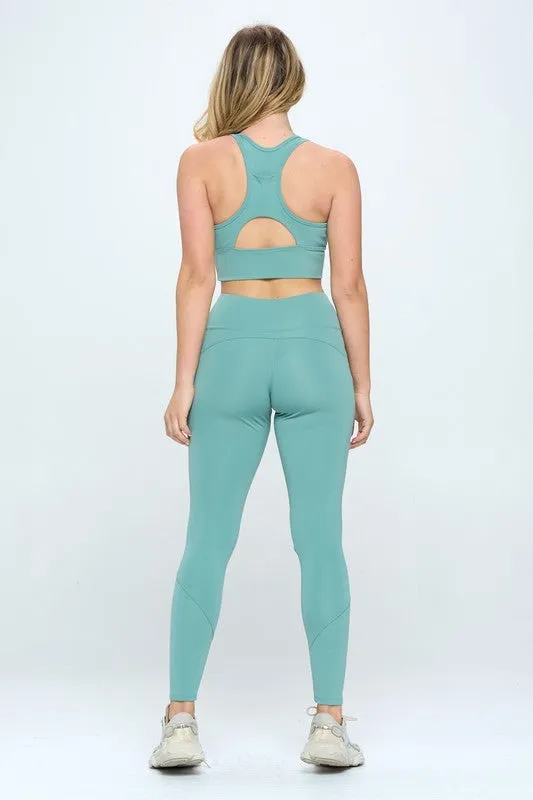 Activewear Set with Cut-Out Detail