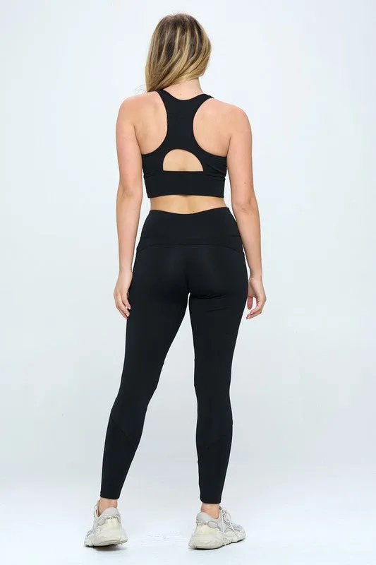 Activewear Set with Cut-Out Detail