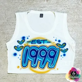 Airbrush Est. Year Crop Top Design