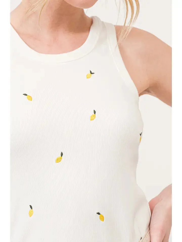 All The Lemons Ribbed Tank