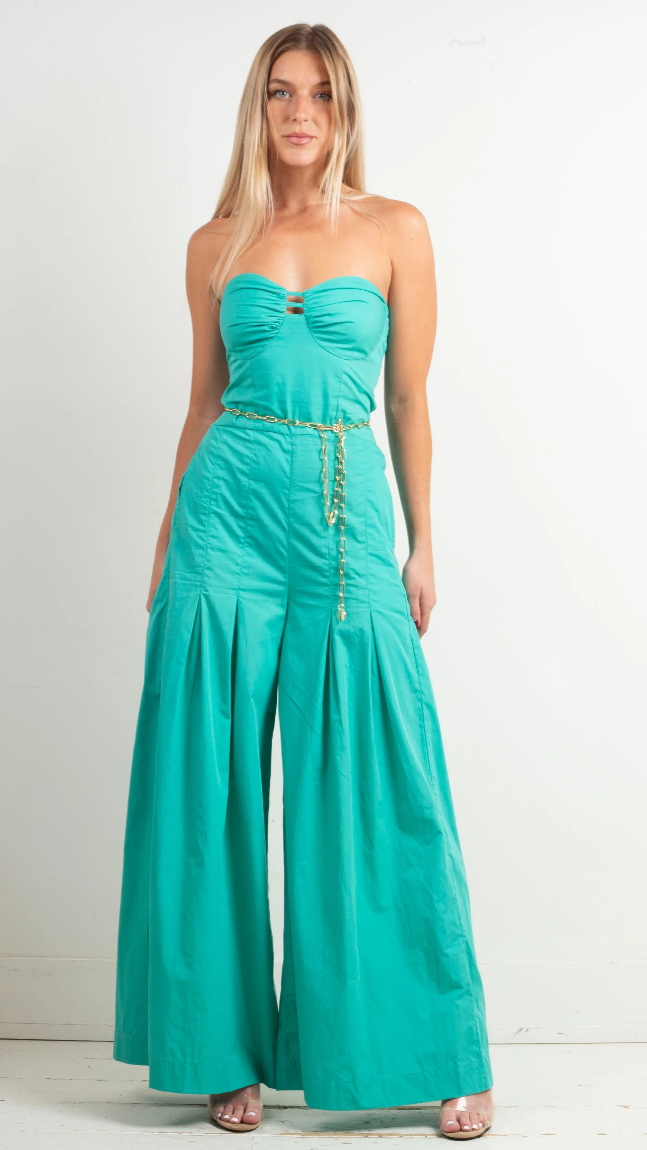 Balconette Jumpsuit - Aquamarine