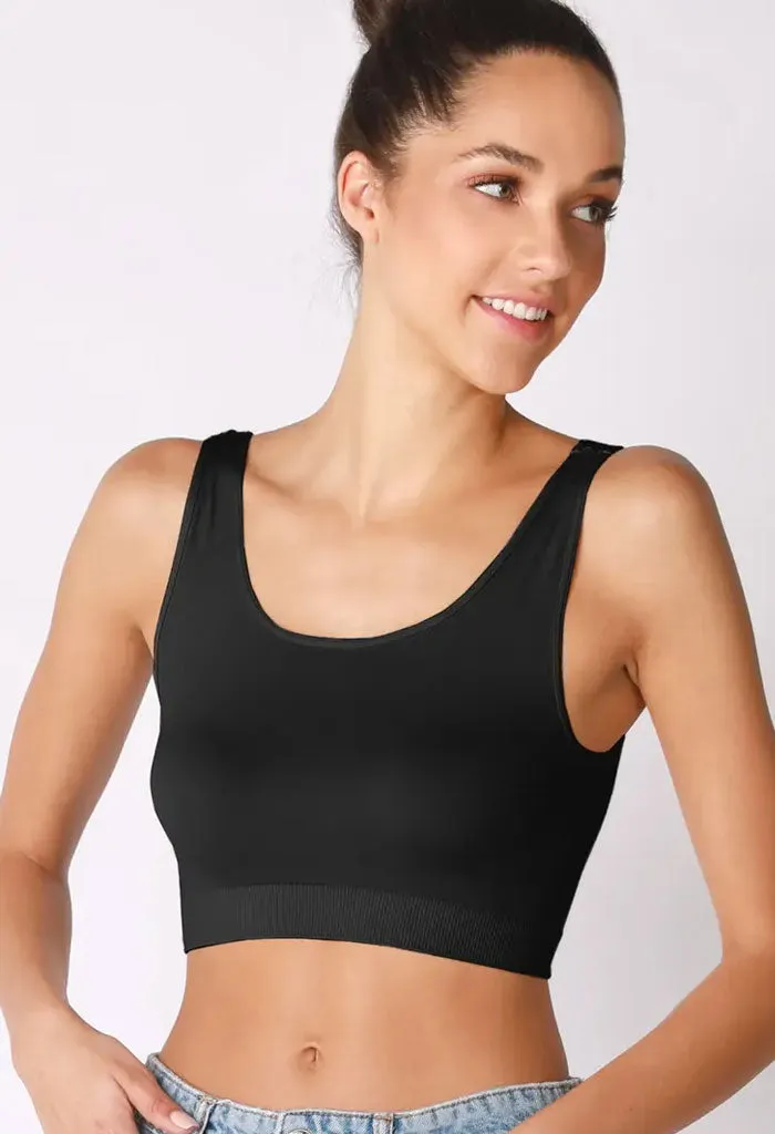 Basic Crop Top-Black