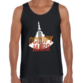 Black & White Tank Top Occupy MARS Nasa Space Project SpaceX Rocket Stars