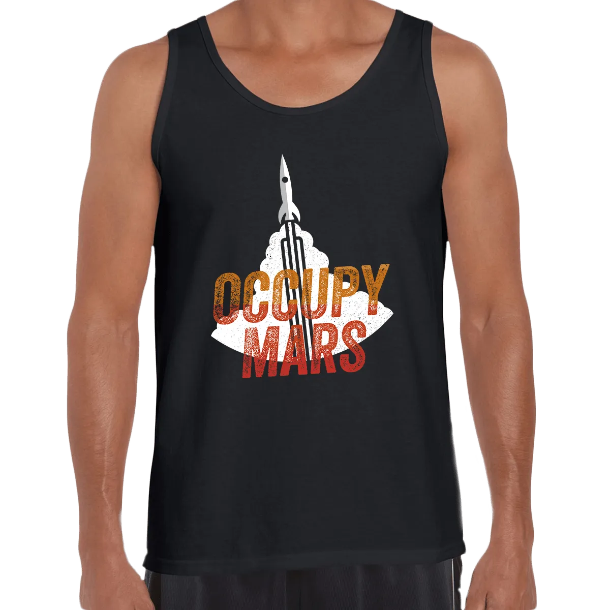 Black & White Tank Top Occupy MARS Nasa Space Project SpaceX Rocket Stars