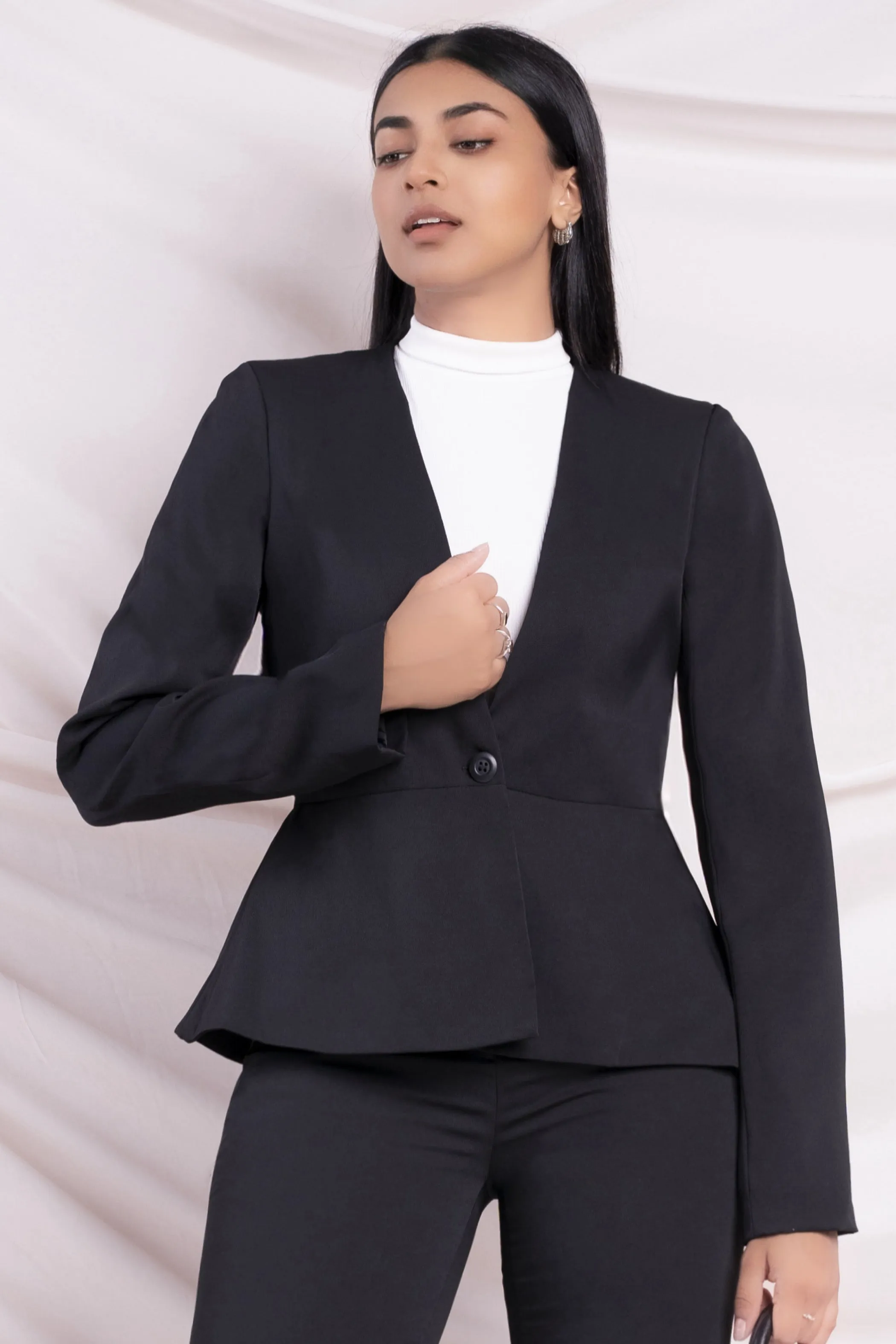 Black Peplum Blazer