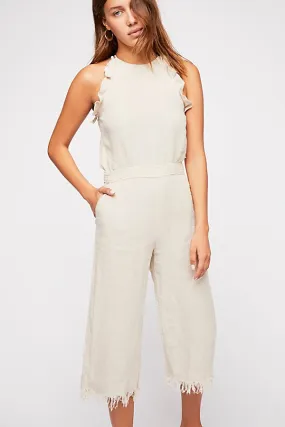 Blank NYC festival Crop Linen Jumpsuit