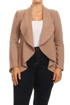 Blazer Jacket Plus Open Front