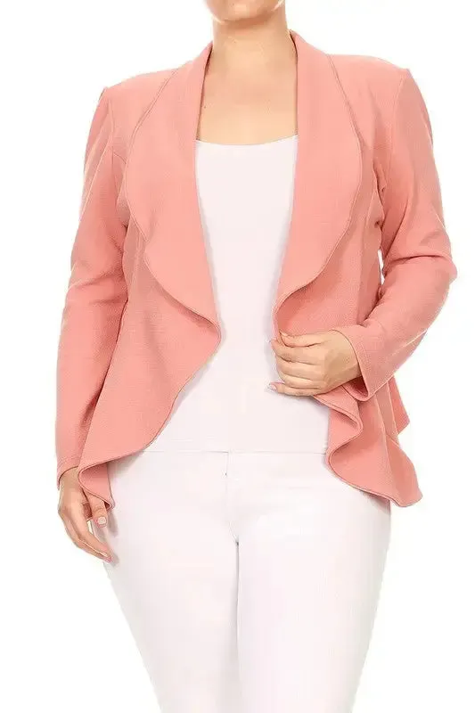 Blazer Jacket Plus Open Front