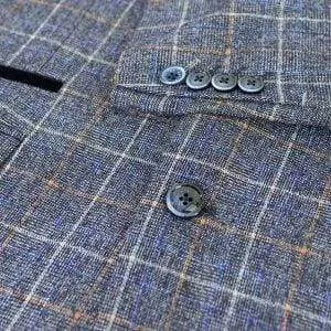 Cavani Bonita Blue Slim Fit Tweed Style Blazer