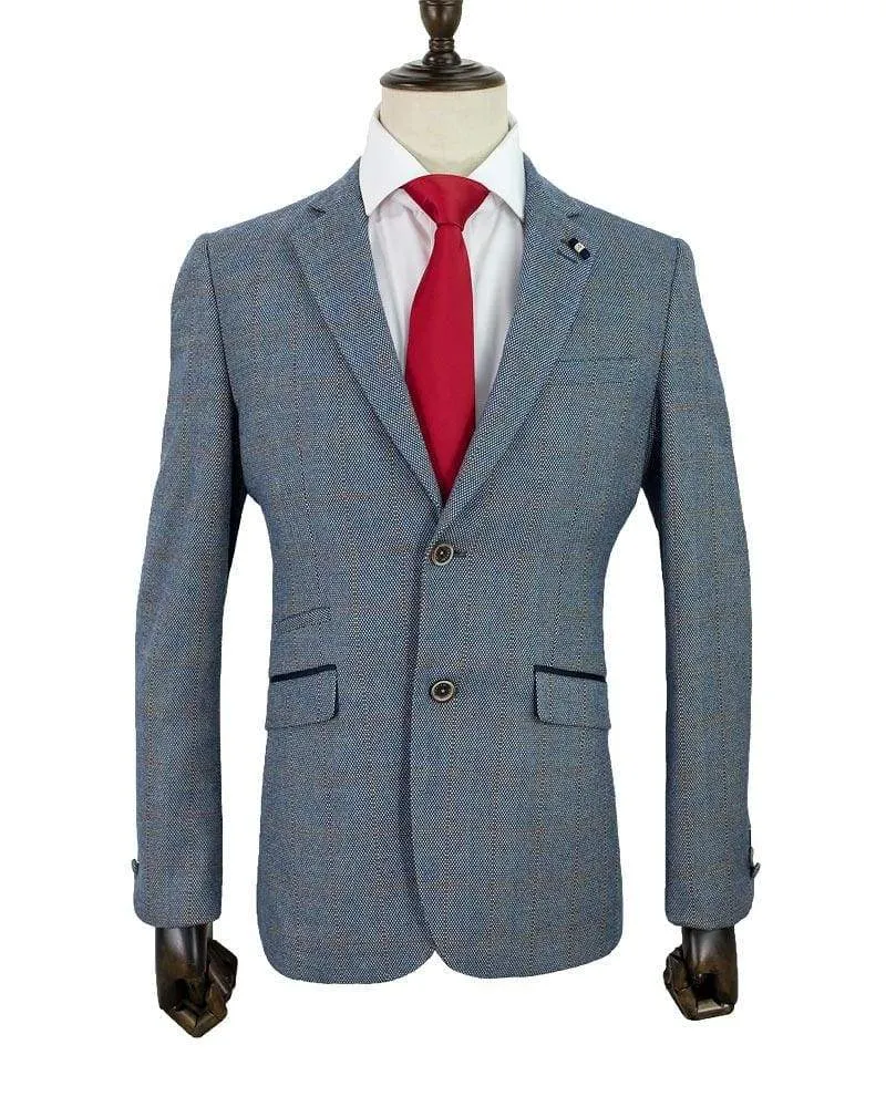 Cavani Delray Duckegg Sim Fit Tweed Style Blazer