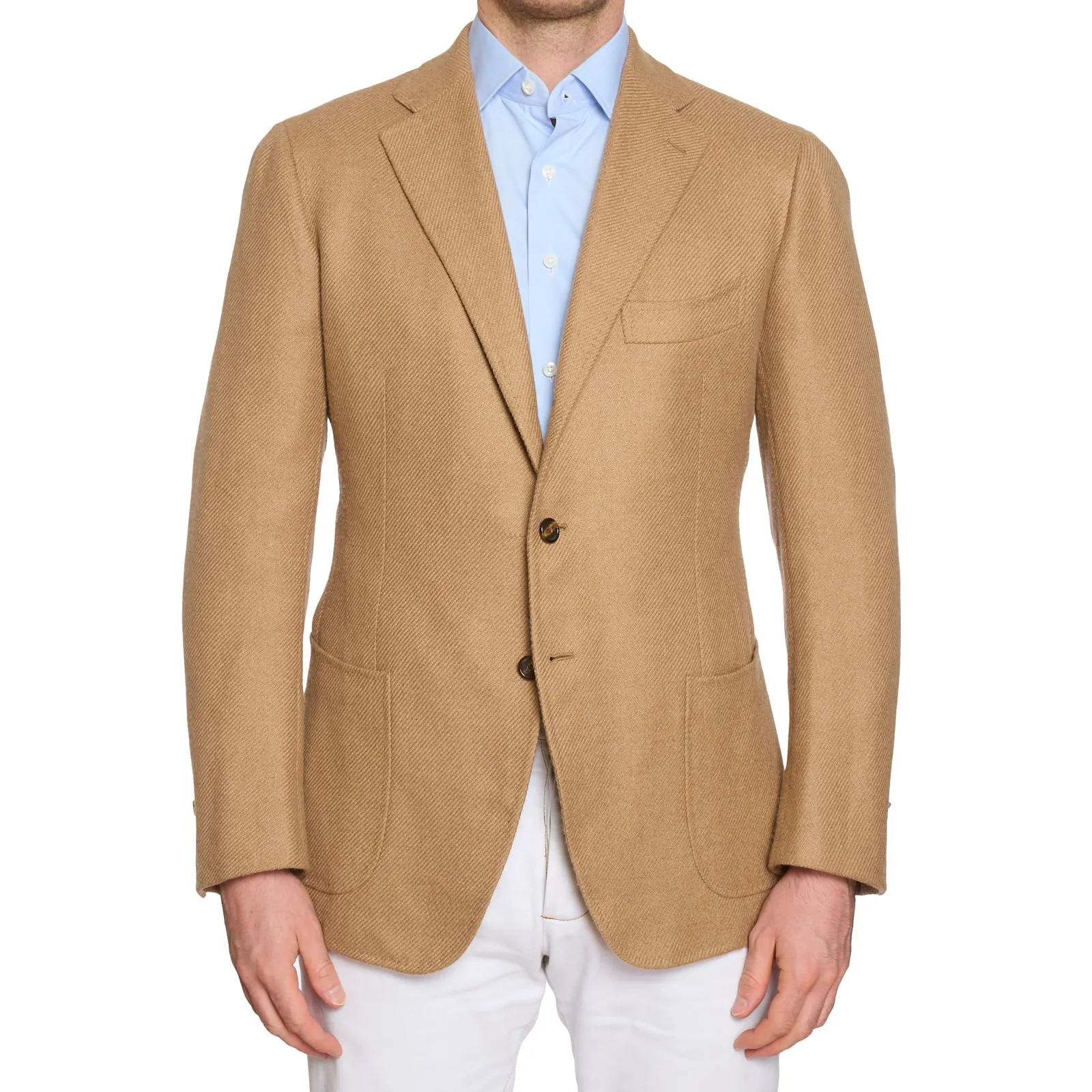 CESARE ATTOLINI Napoli Handmade Beige Camelhair Blazer Jacket EU 50 US 40