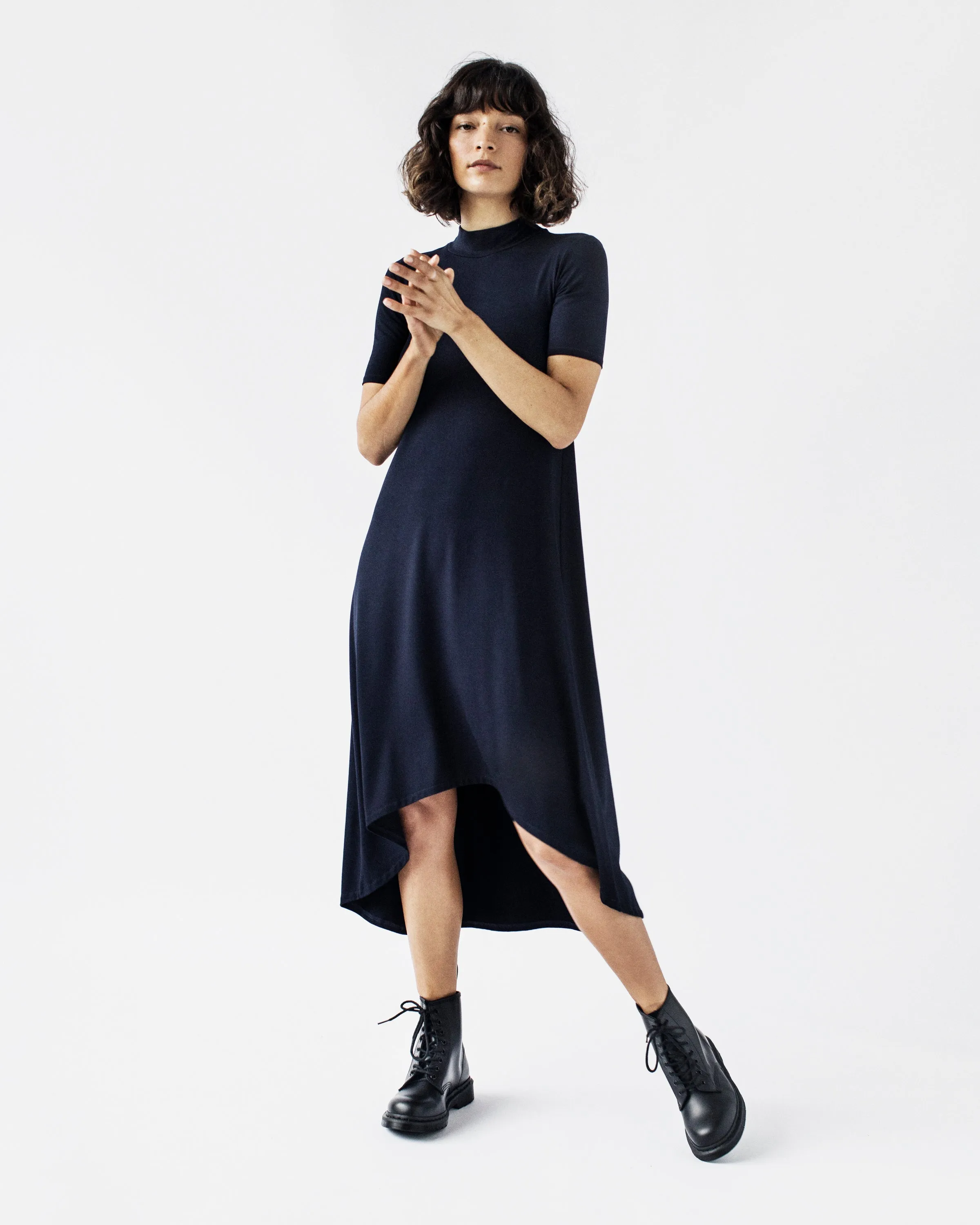 Cindy Mock Neck Dress