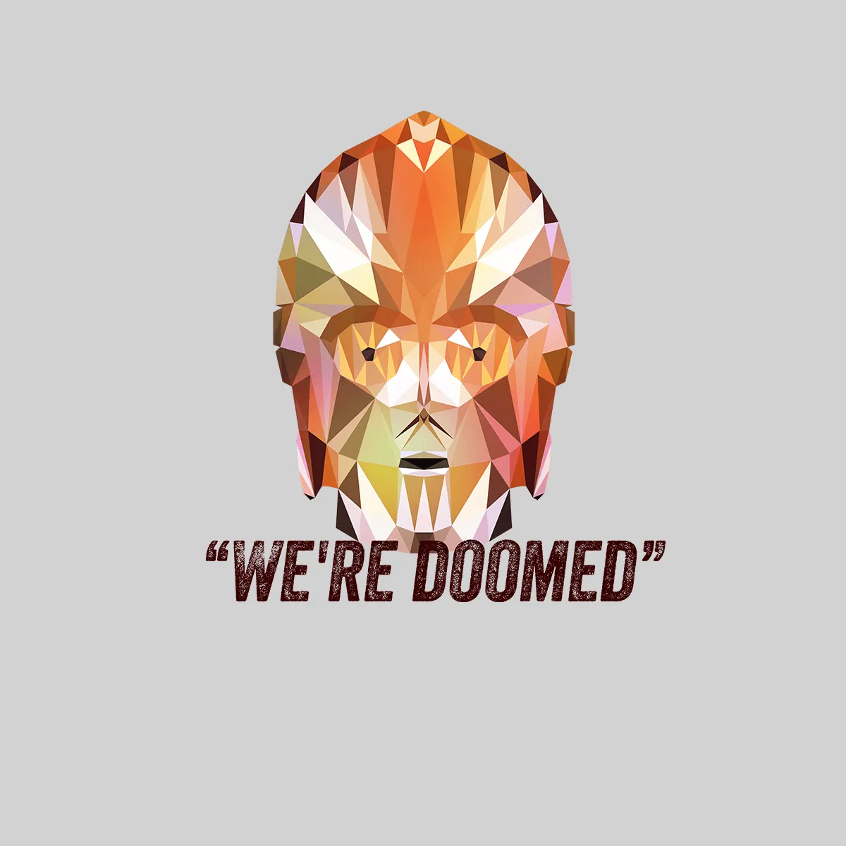 CP3O We are Doomed Tank Top Famous Star Wars character quote