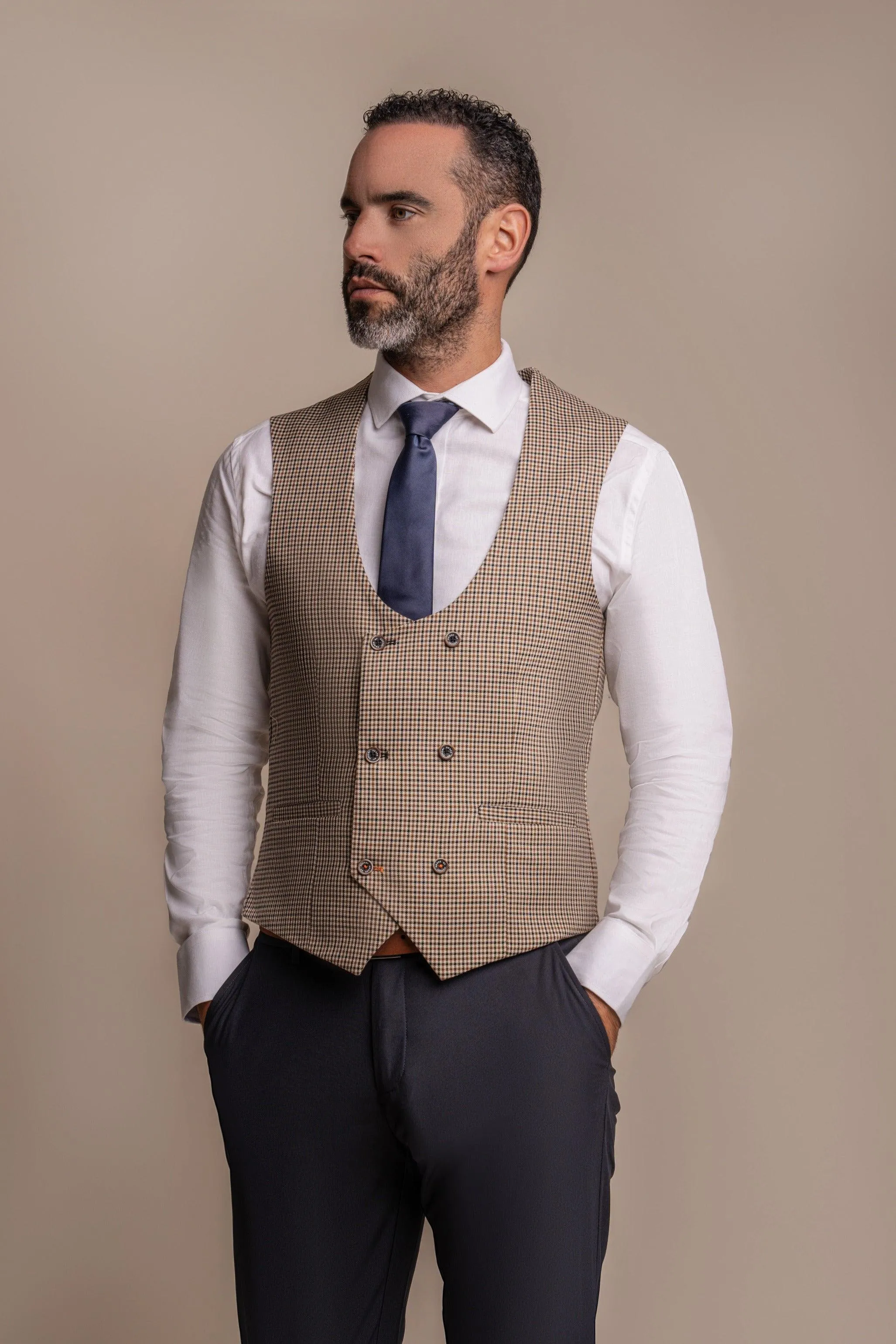 Elwood Houndstooth with Reed Navy Trousers