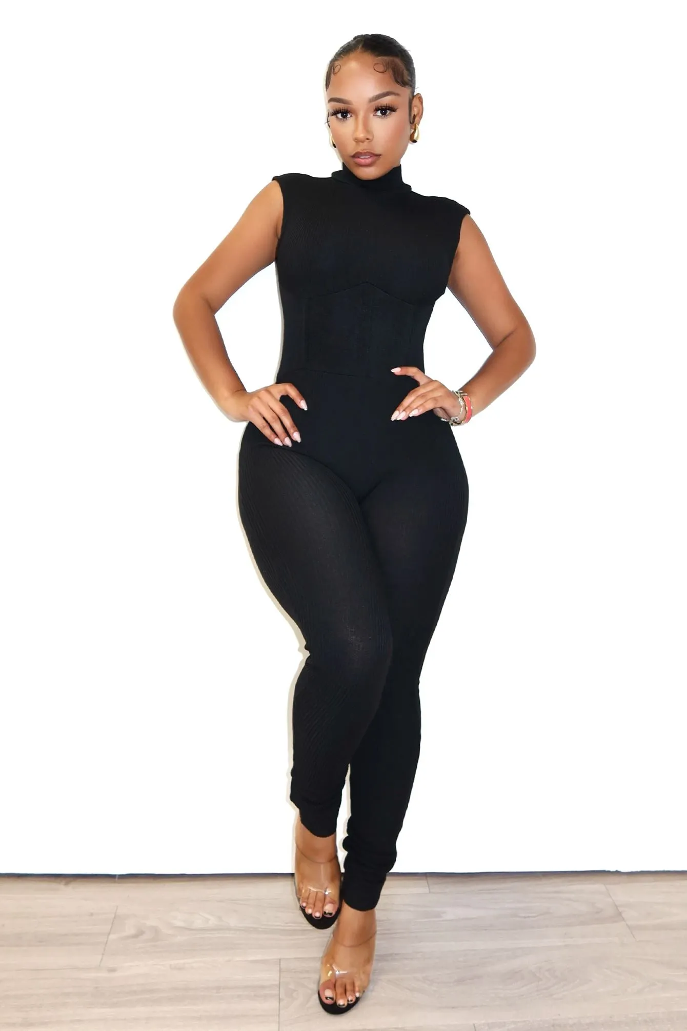 Fit Me Ribbed Knit Jumpsuit