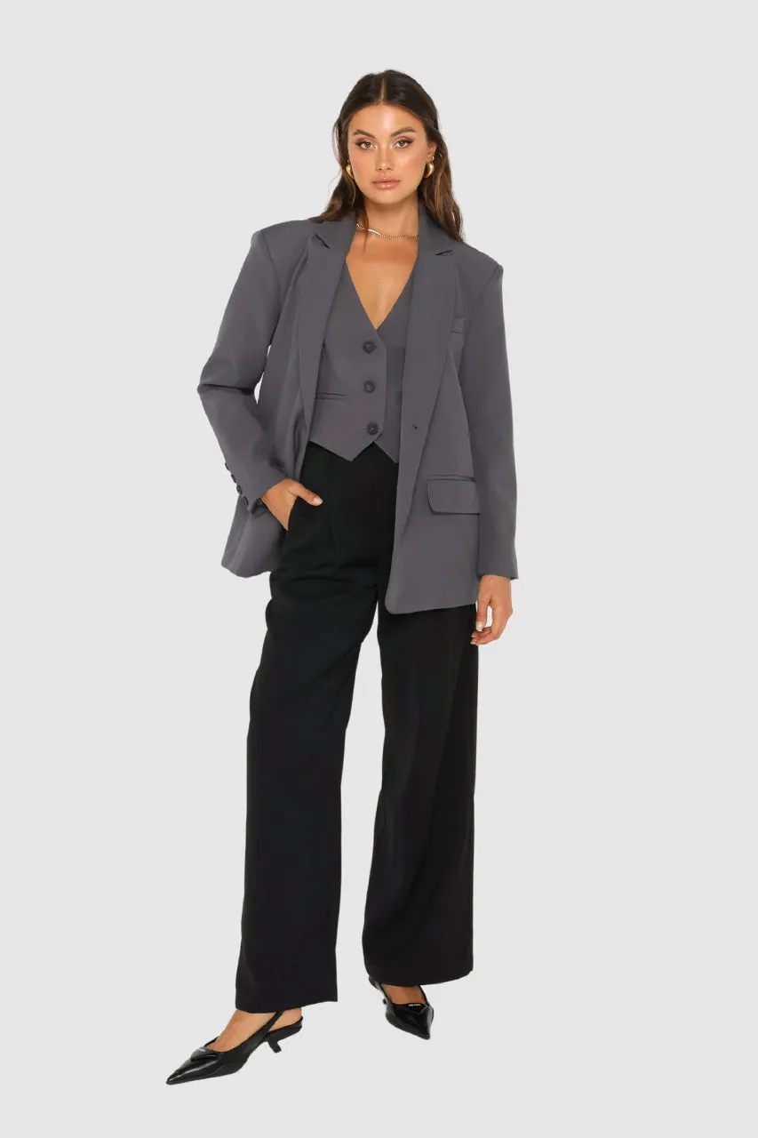 Frankie Boyfriend Blazer | Slate