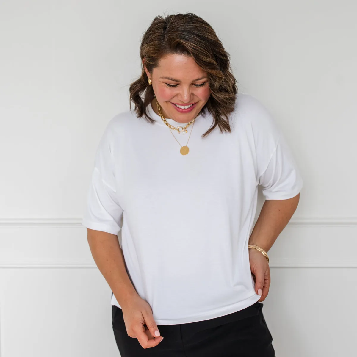 Gretta boxy t-shirt - white