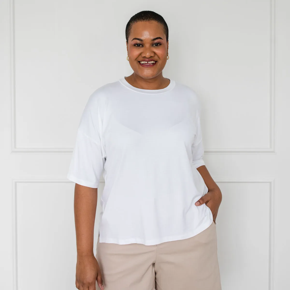 Gretta boxy t-shirt - white