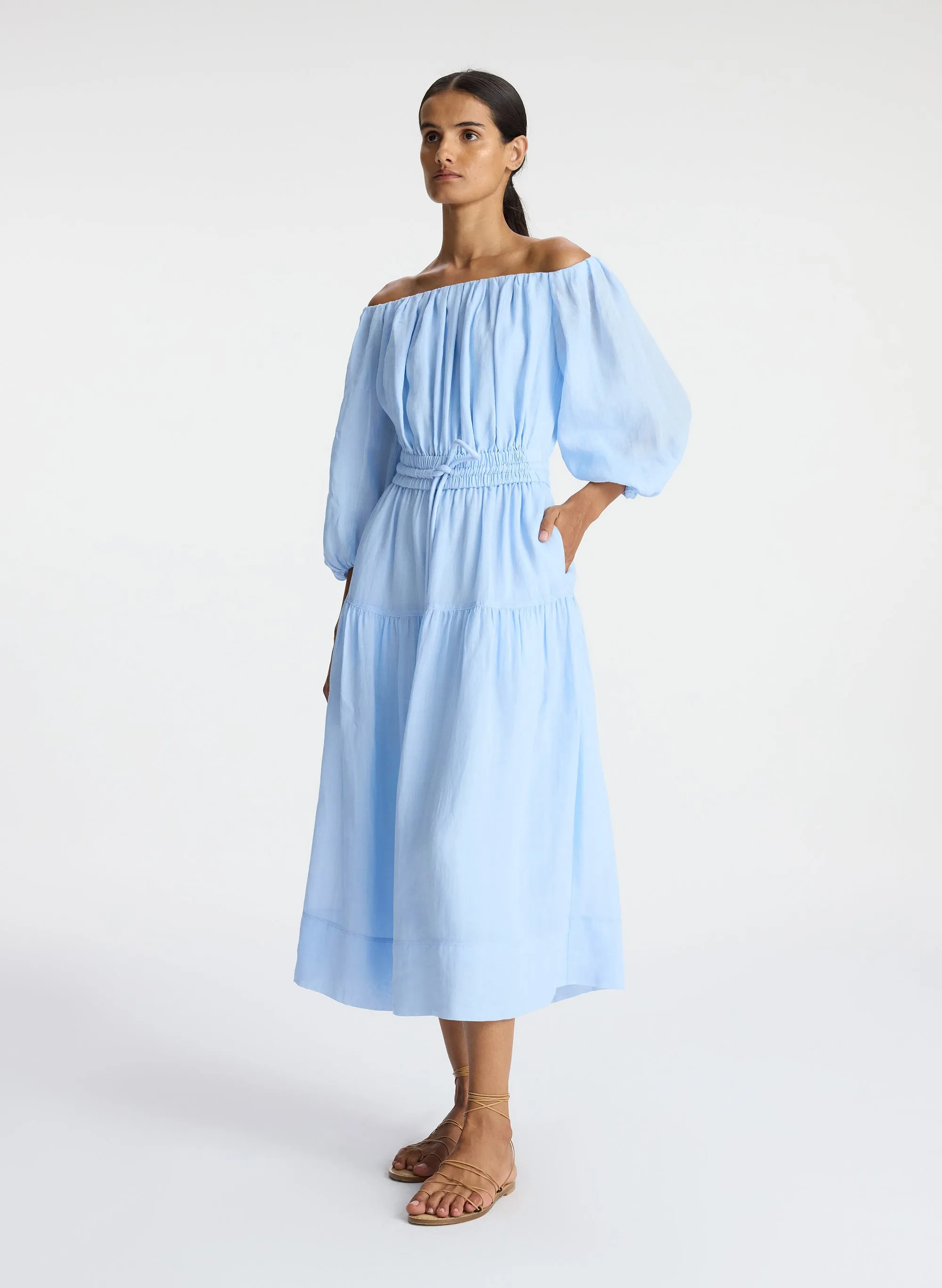 Indy Off Shoulder Midi Dress