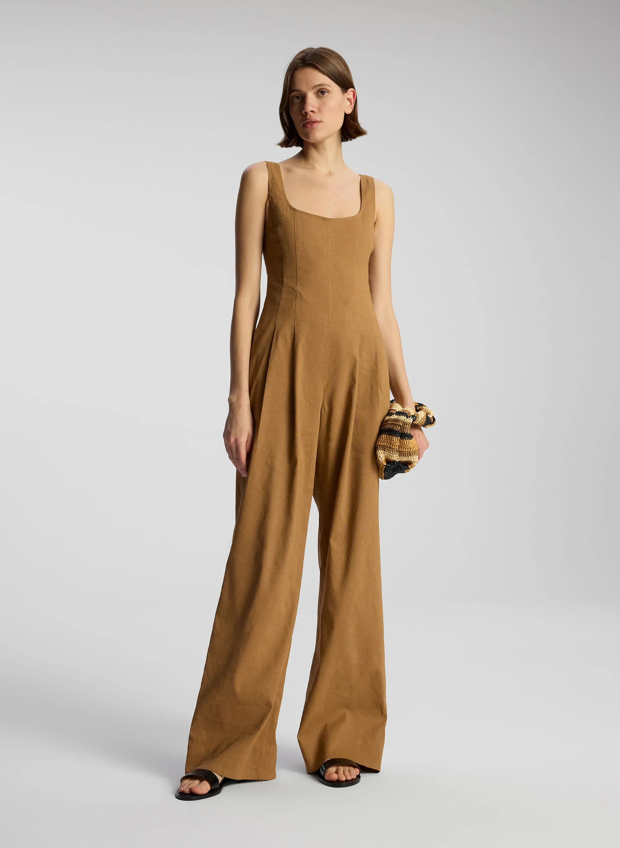 Isabel Stretch Linen Jumpsuit