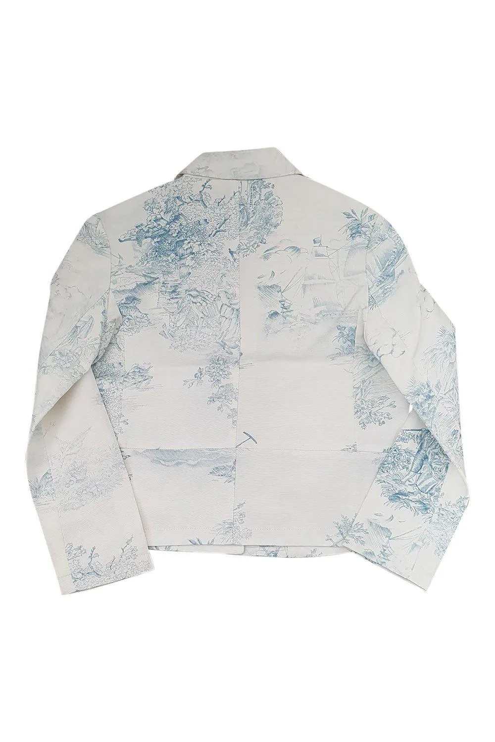 JOHN GALLIANO Kids Cotton Blend White Toile De Jouy Print Blazer (8)