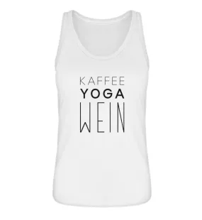 Kaffee Yoga Wein 100% Bio Tank Top