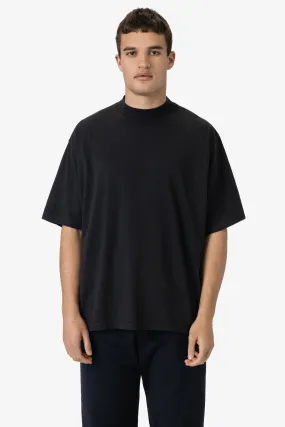 Large Mock Neck Unisex Tee [100% coton] Black