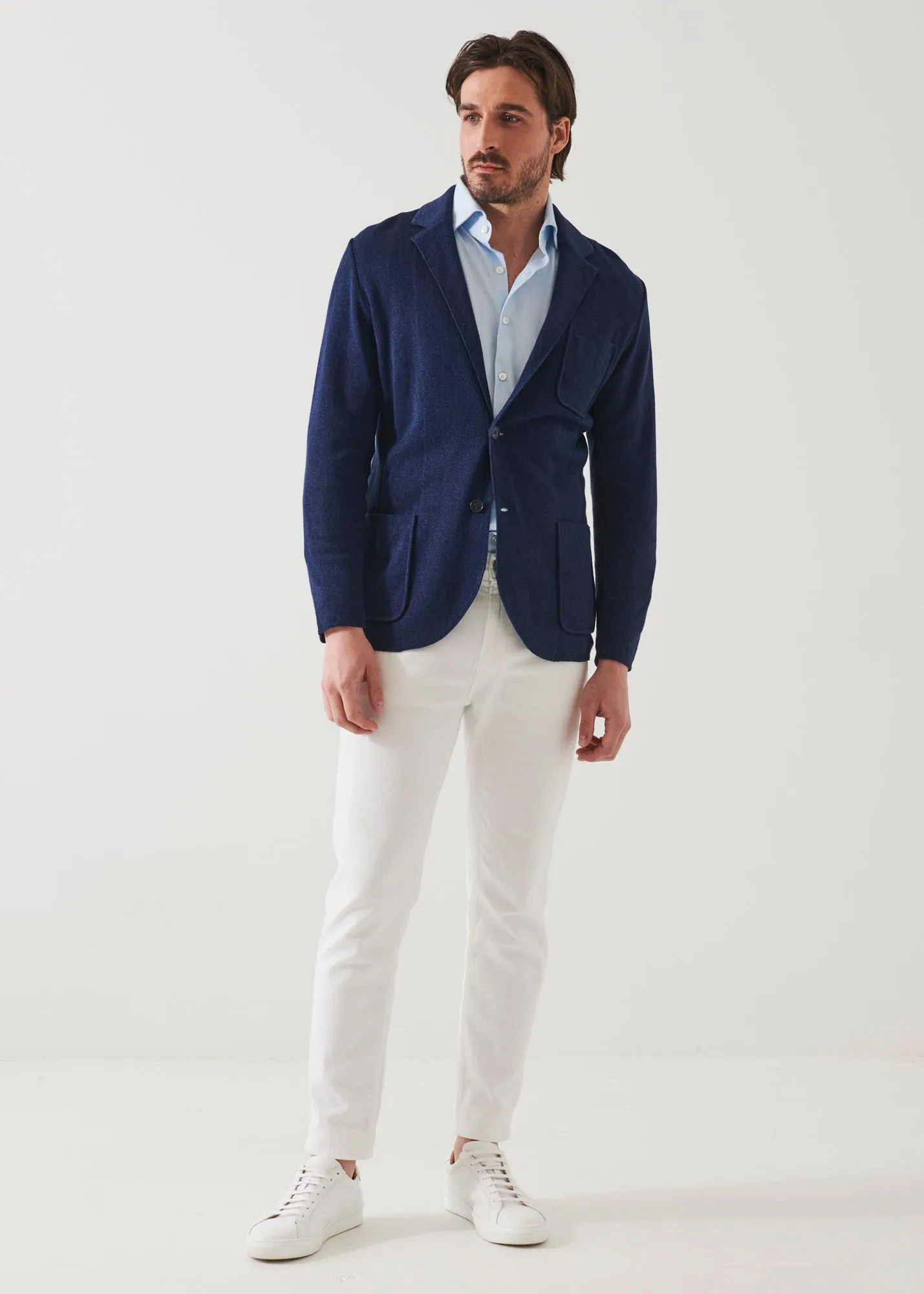 LINEN COTTON BLEND BLAZER