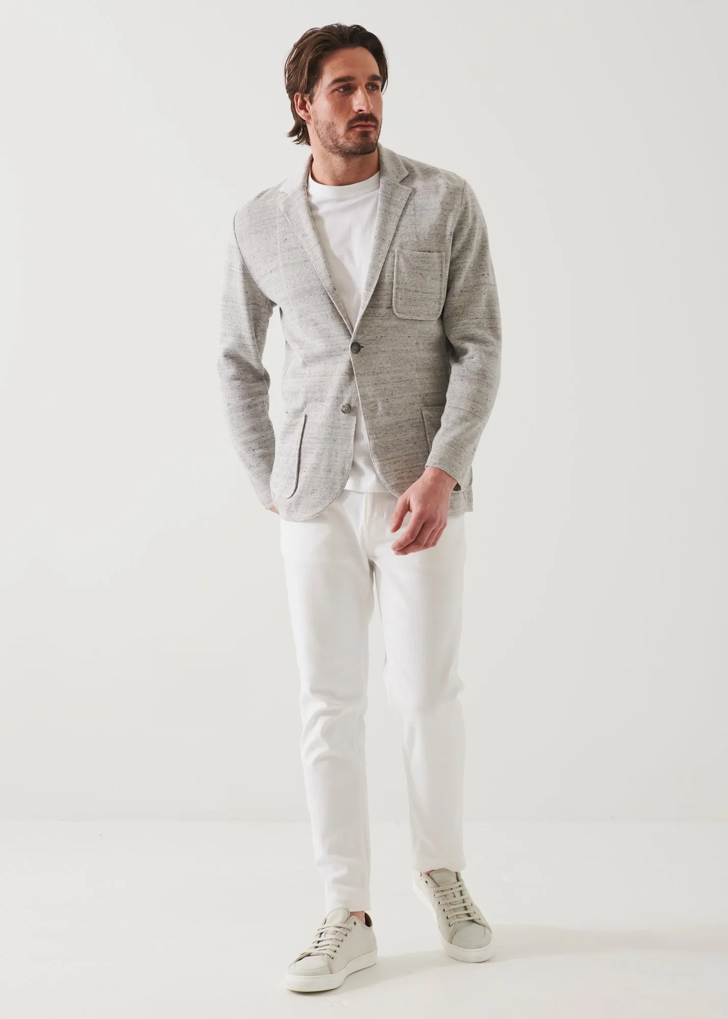 LINEN COTTON BLEND BLAZER