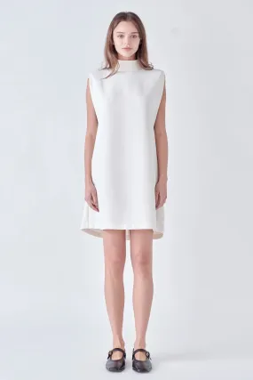 Mock Neck Shift Dress