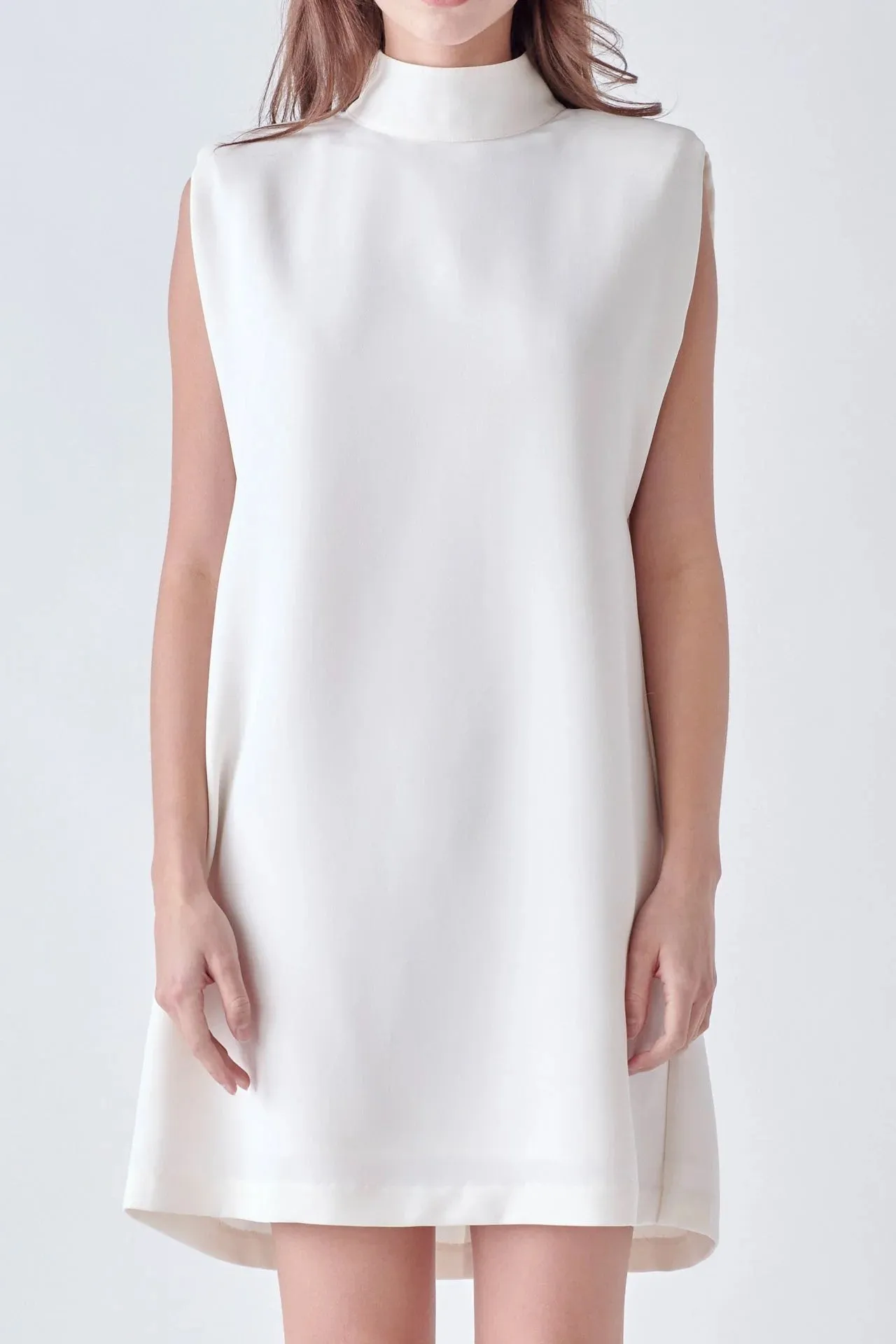 Mock Neck Shift Dress