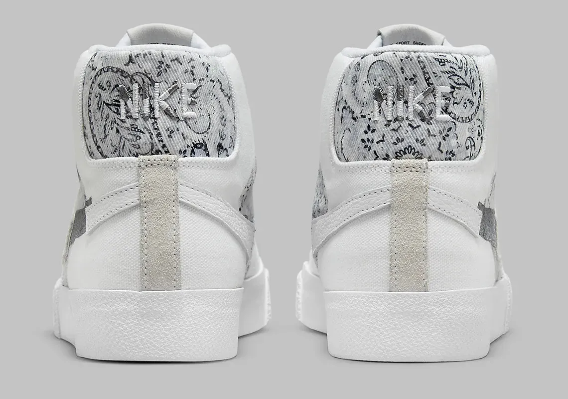 Nike SB Zoom Blazer Mid Premium Floral White Grey