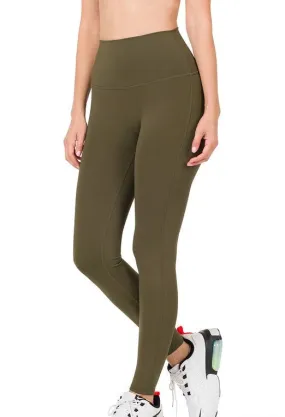 Nova Workout Seamless Leggings-Olive