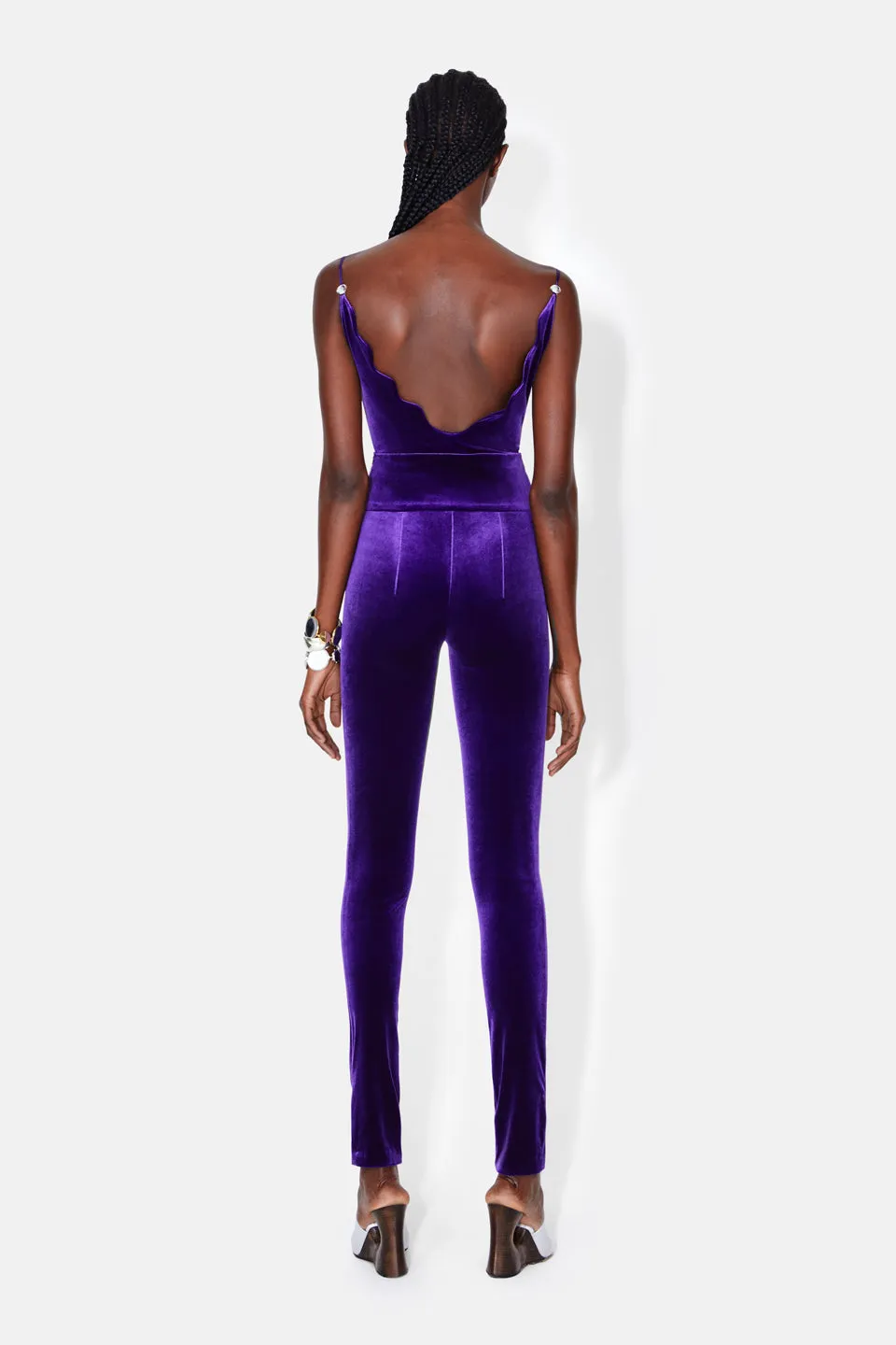 Pat Velvet Leggings - Purple