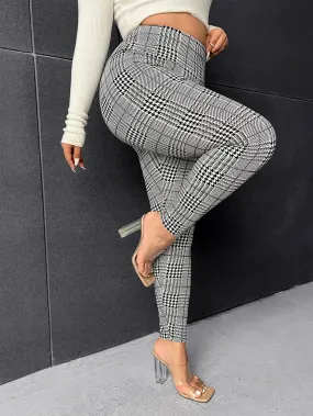 Plus Glen Plaid Leggings