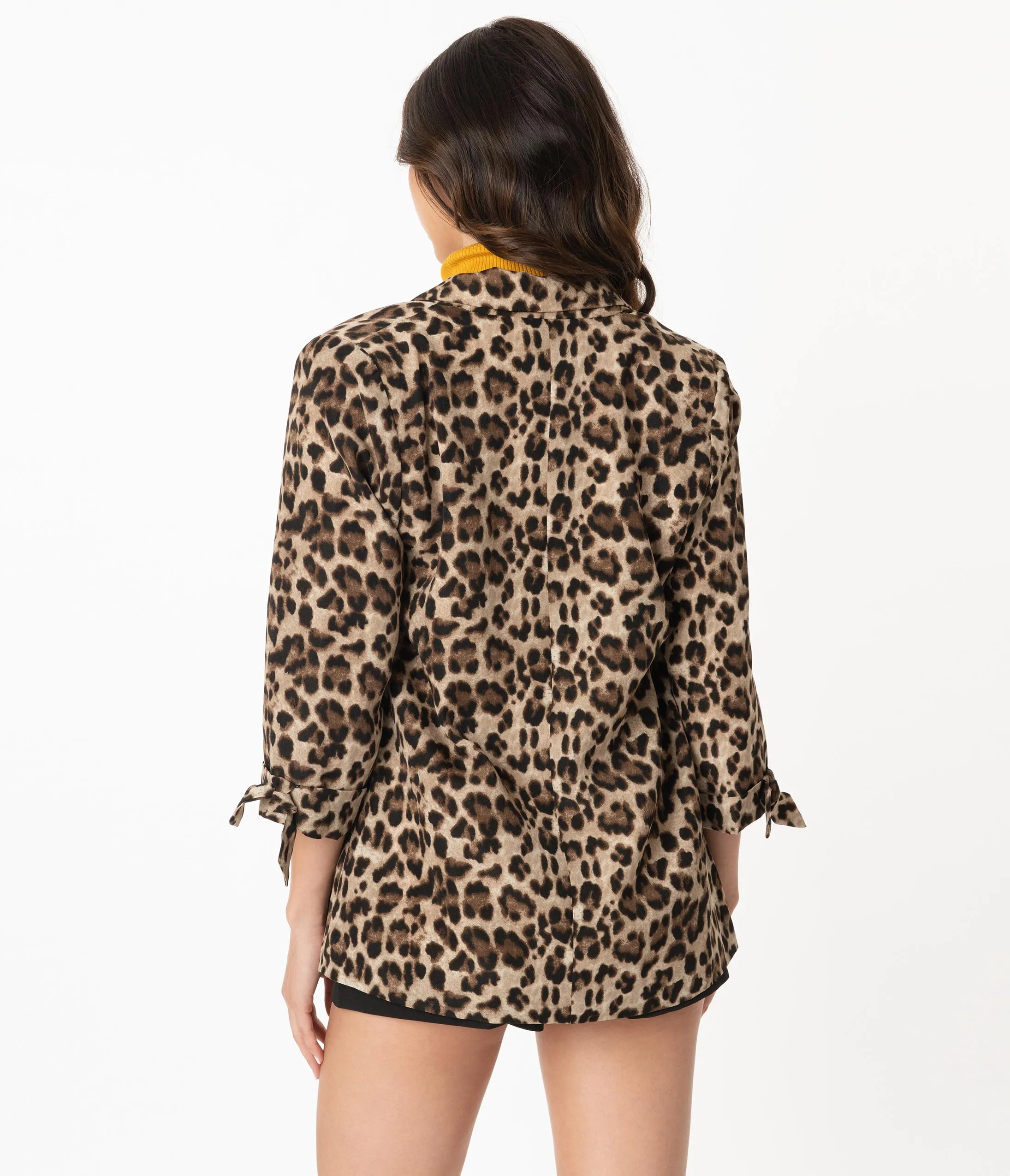 Retro Style Leopard Print Everyday Blazer