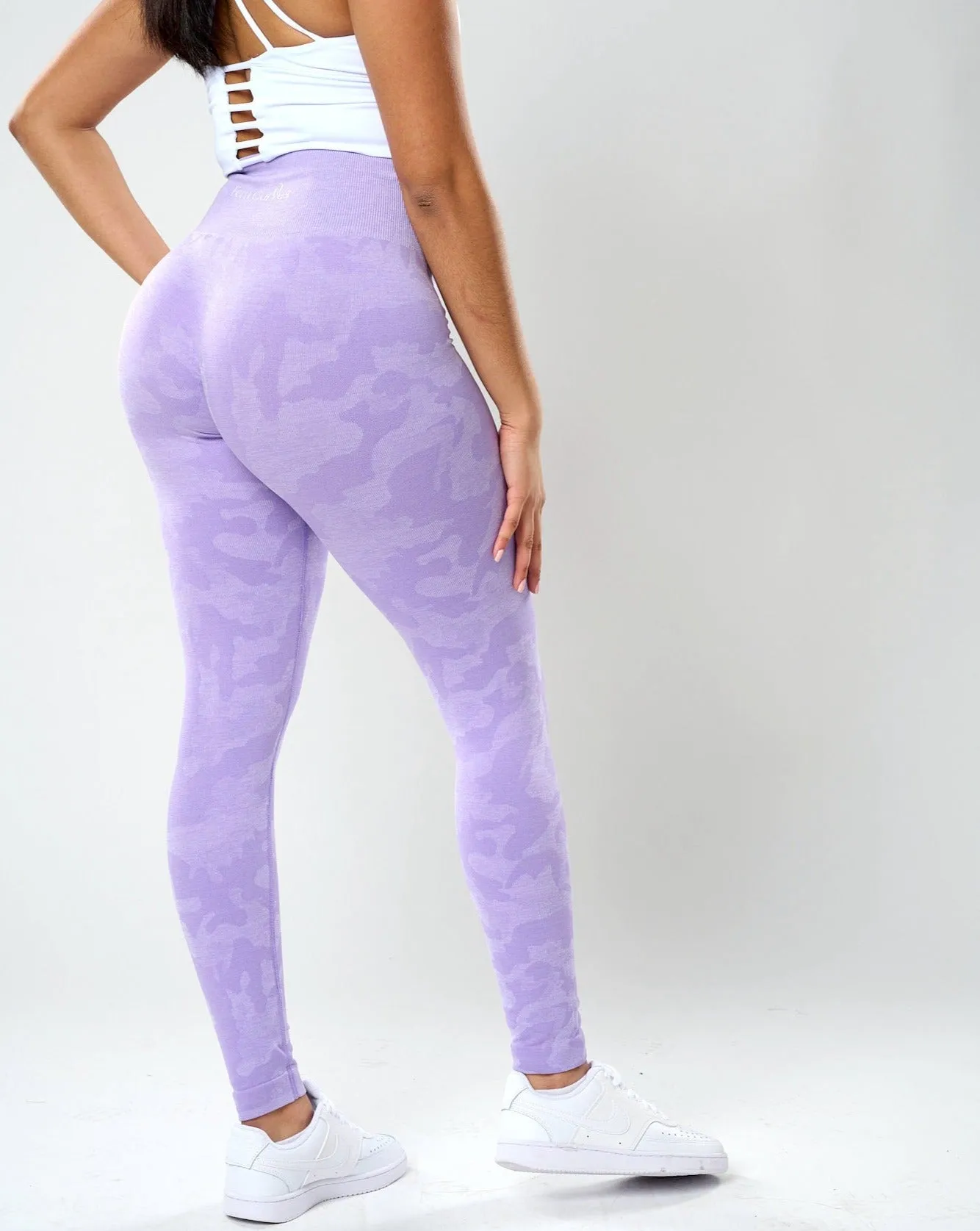 Rita Camo Seamless Leggings - Lilac