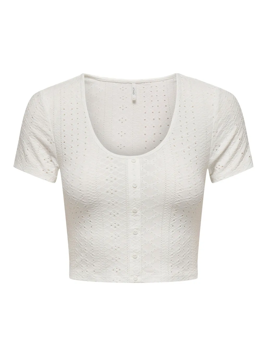 Sandra Placket Eyelet Top