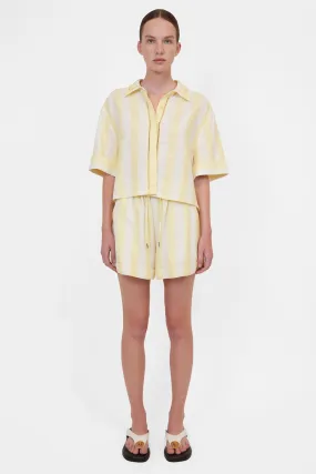 Simkhai - Keston Button Down Shirt - Lemon Stripe