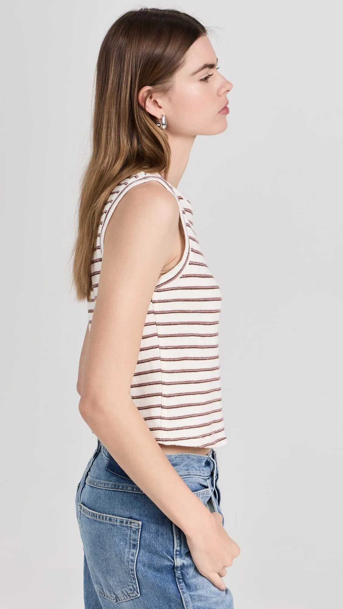 Sleeveless Babe Tee - Bone