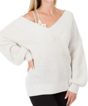 Snowy Dreams V-Neck Sweater