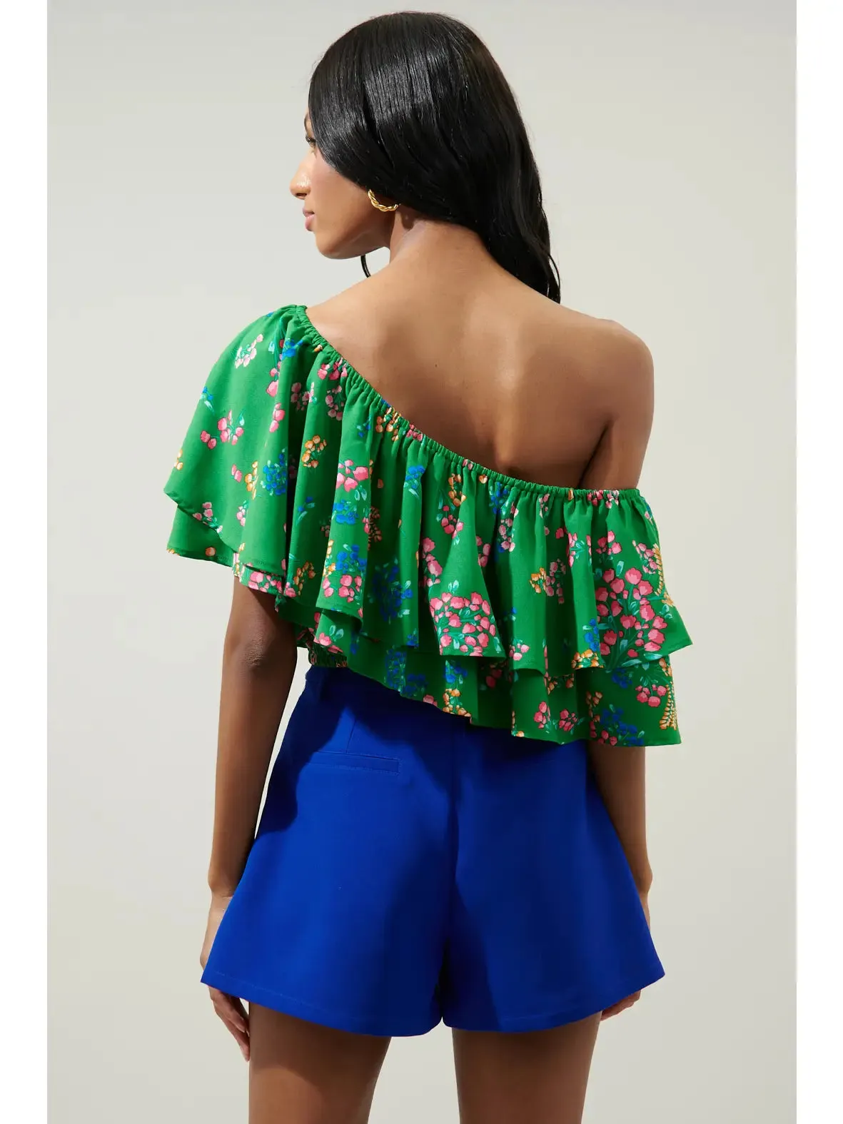 Spring Breeze Charmer Floral Off Shoulder Top