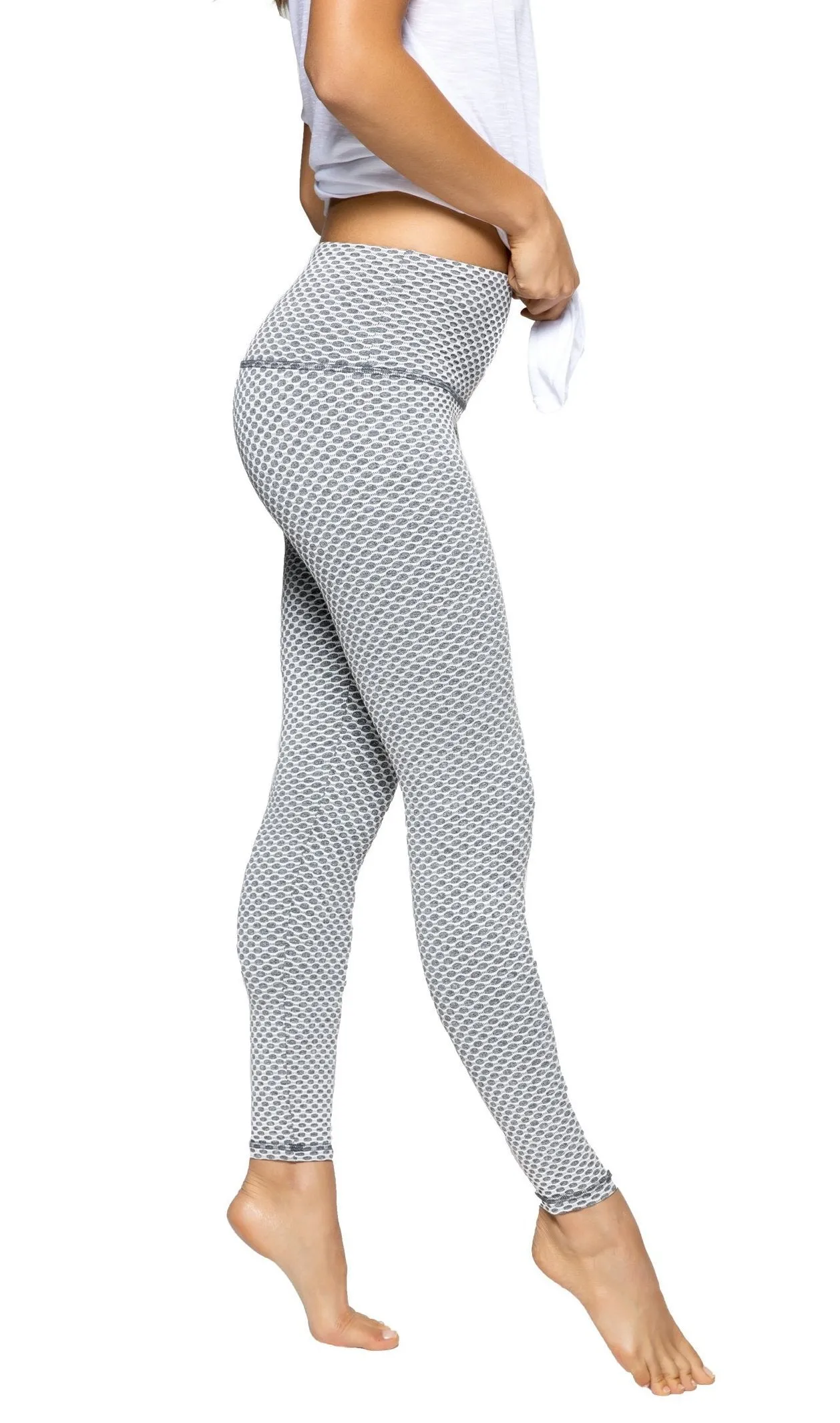 Strut This Teagan Ankle Leggings White Mosaic