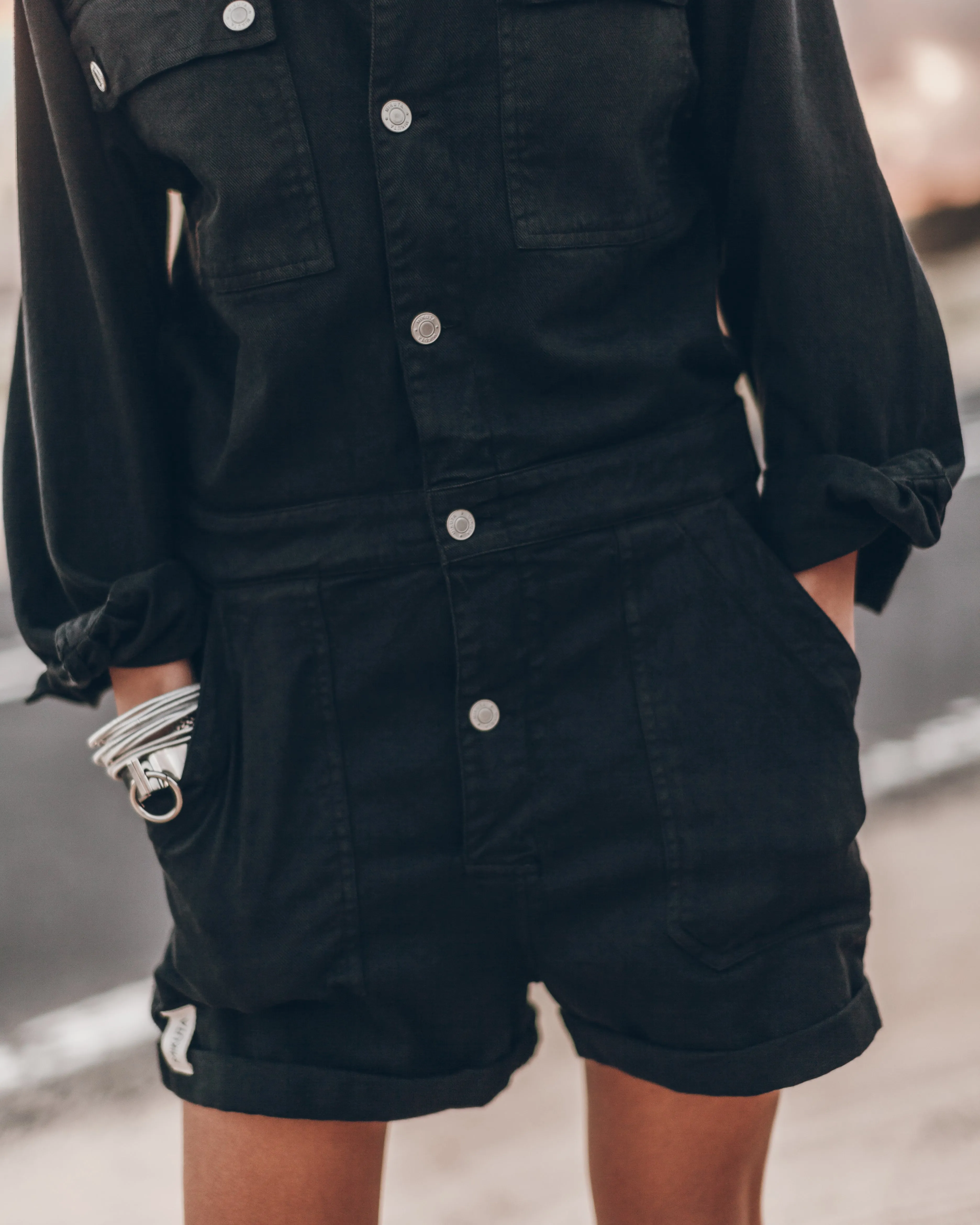 The Charcoal Short Jumpsuit