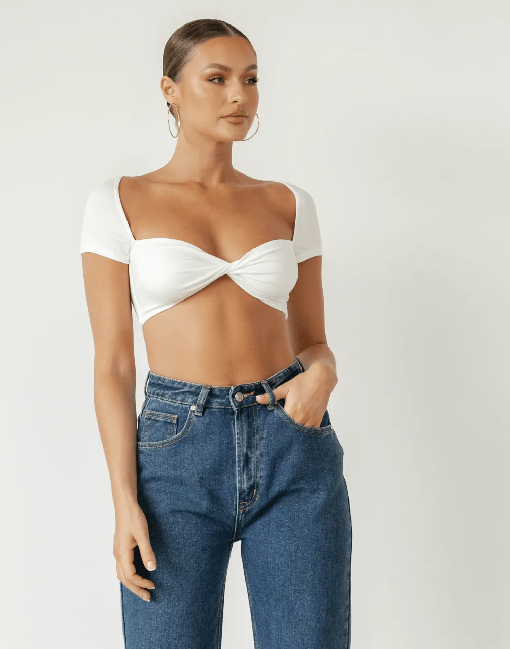 Tylah Crop Top (White)