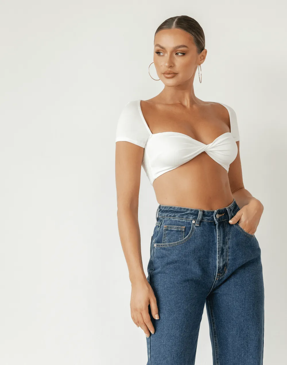 Tylah Crop Top (White)